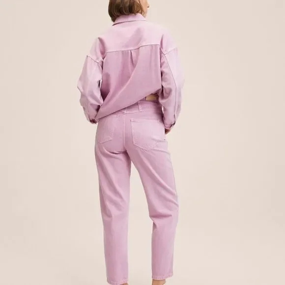 Mango high-rise tapered jeans size 4 - Picture 5 of 6